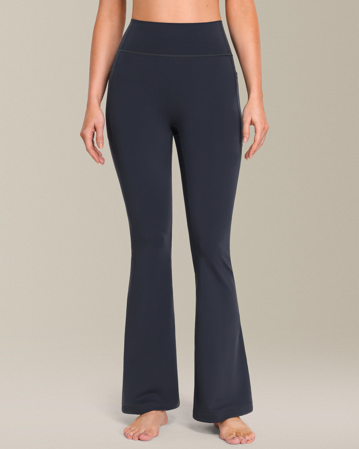 30" No Front Seam Flare Leggings with Pockets