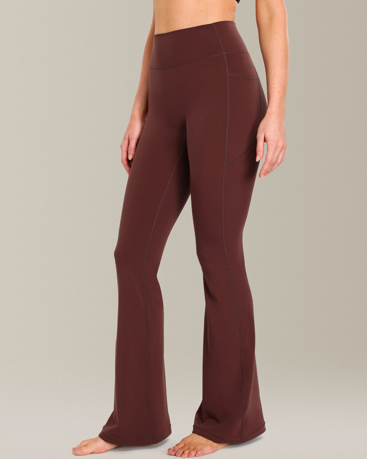 32" No Front Seam Flare Leggings with Pockets