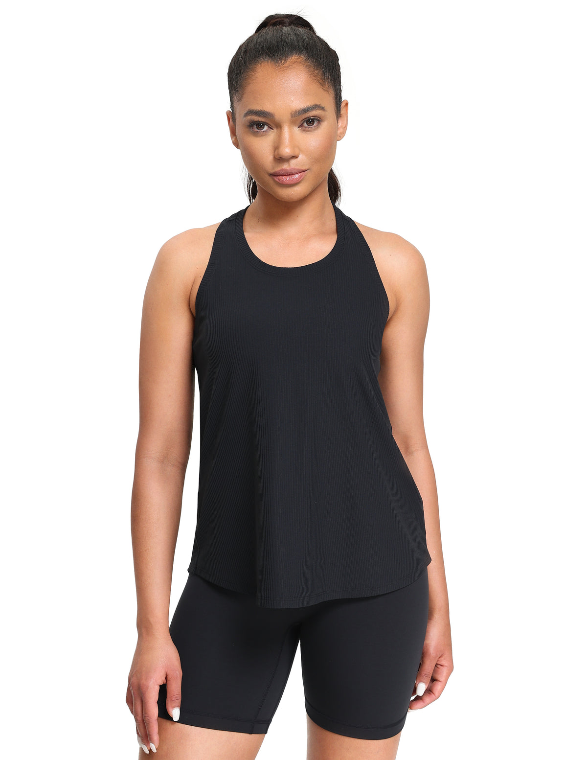 Sleeveless Loose Fit Racerback Workout Tank