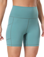 6'' Biker Shorts with Pockets#color_beryl-green