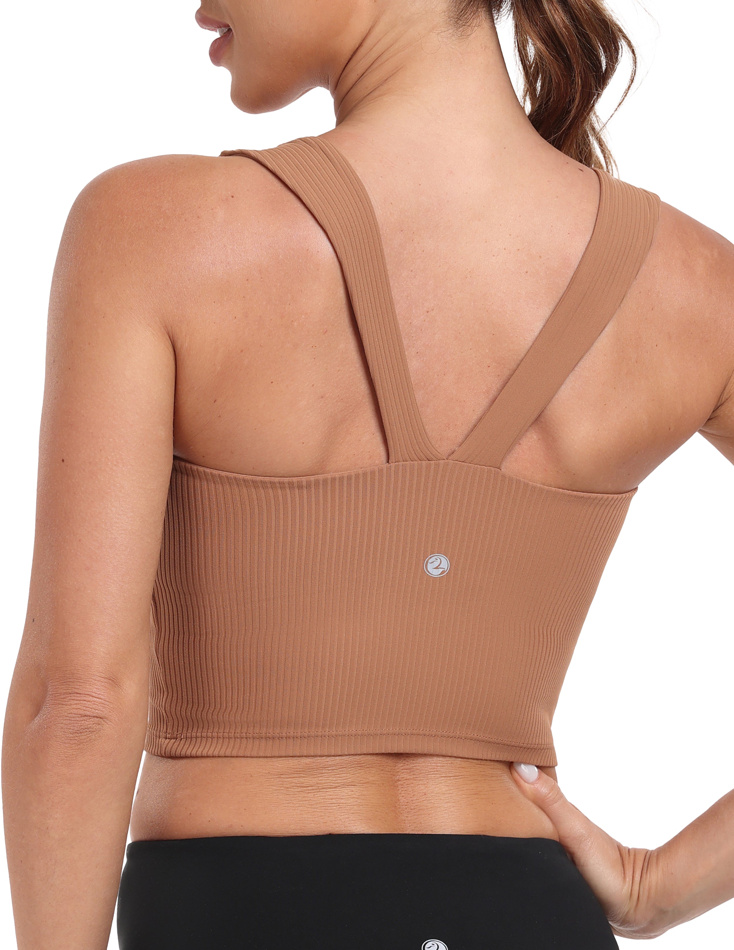 ★andar★ Withbra Square Neck Crop Top with Built-in Pad Square Neck Crop Top Tank Top with Built in Bra Sleeveless