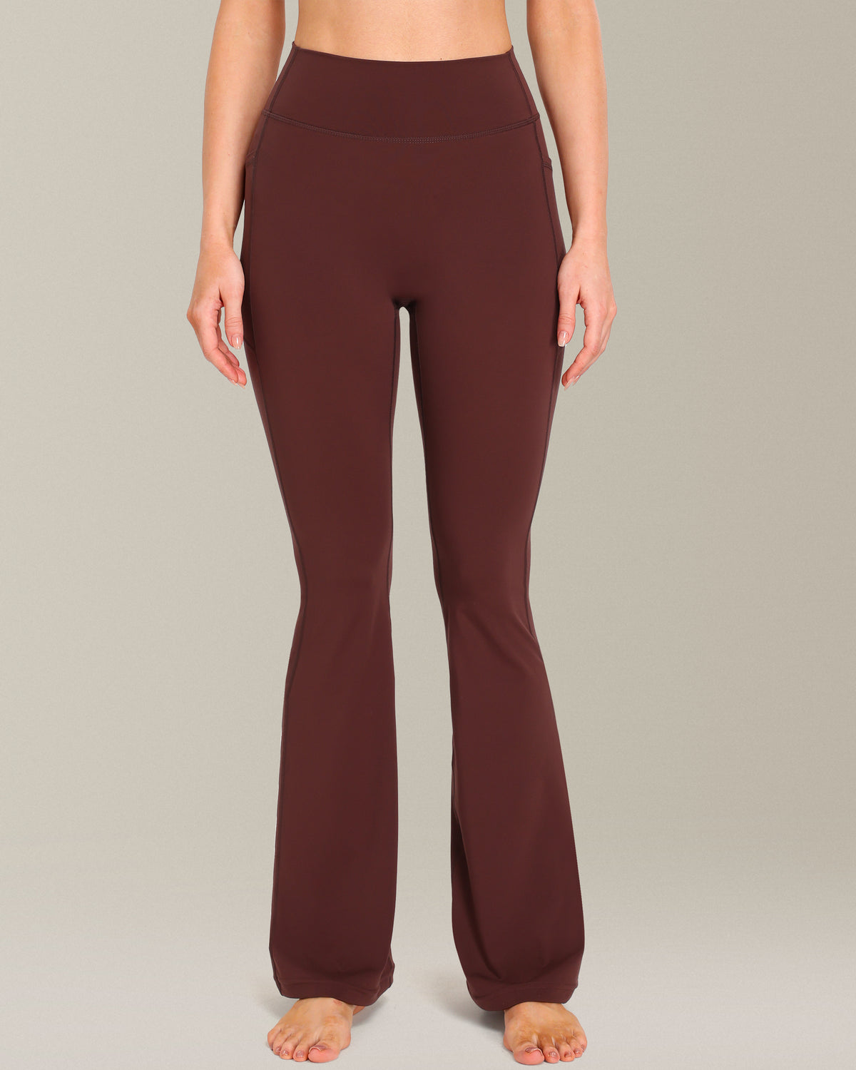 32" No Front Seam Flare Leggings with Pockets