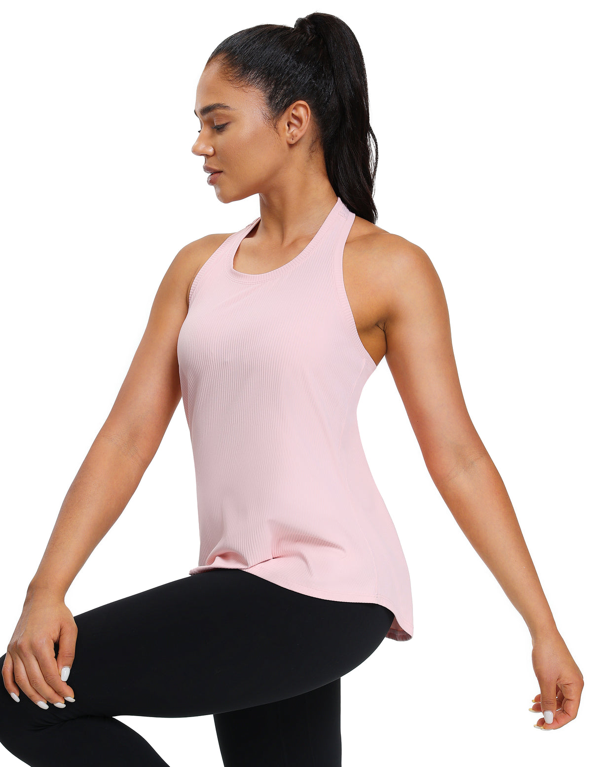 Sleeveless Loose Fit Racerback Workout Tank