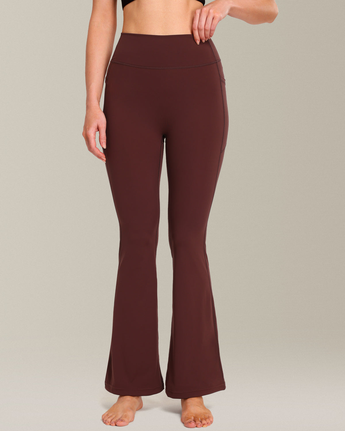 30" No Front Seam Flare Leggings with Pockets