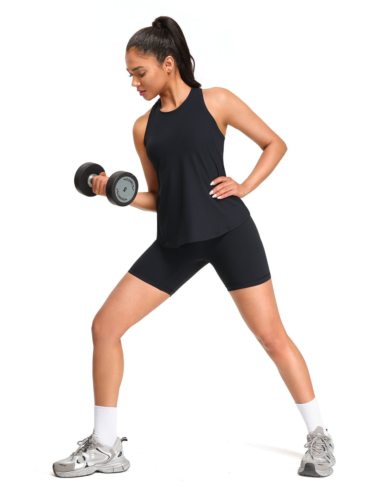 Sleeveless Loose Fit Cross Back Workout Tank