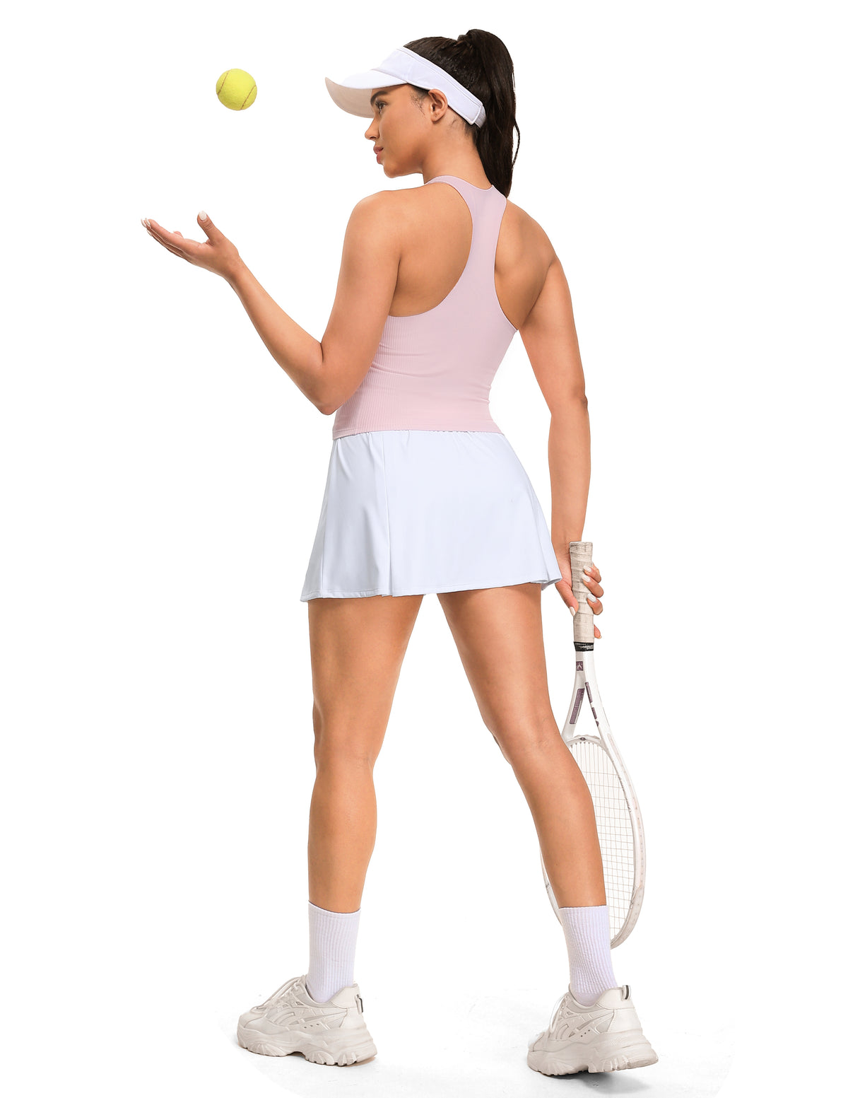 Ribbed Sleeveless Racerback Cropped Tank Workout Tops