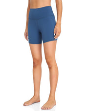 6" High Waisted Athletic Shorts#color_blue-pansy