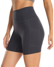 6'' Biker Shorts with Pockets#color_charcoal-grey
