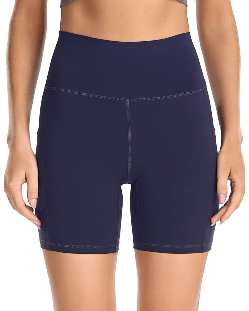 6'' Biker Shorts with Pockets#color_navy