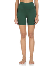 6" High Waisted Athletic Shorts#color_posy-green