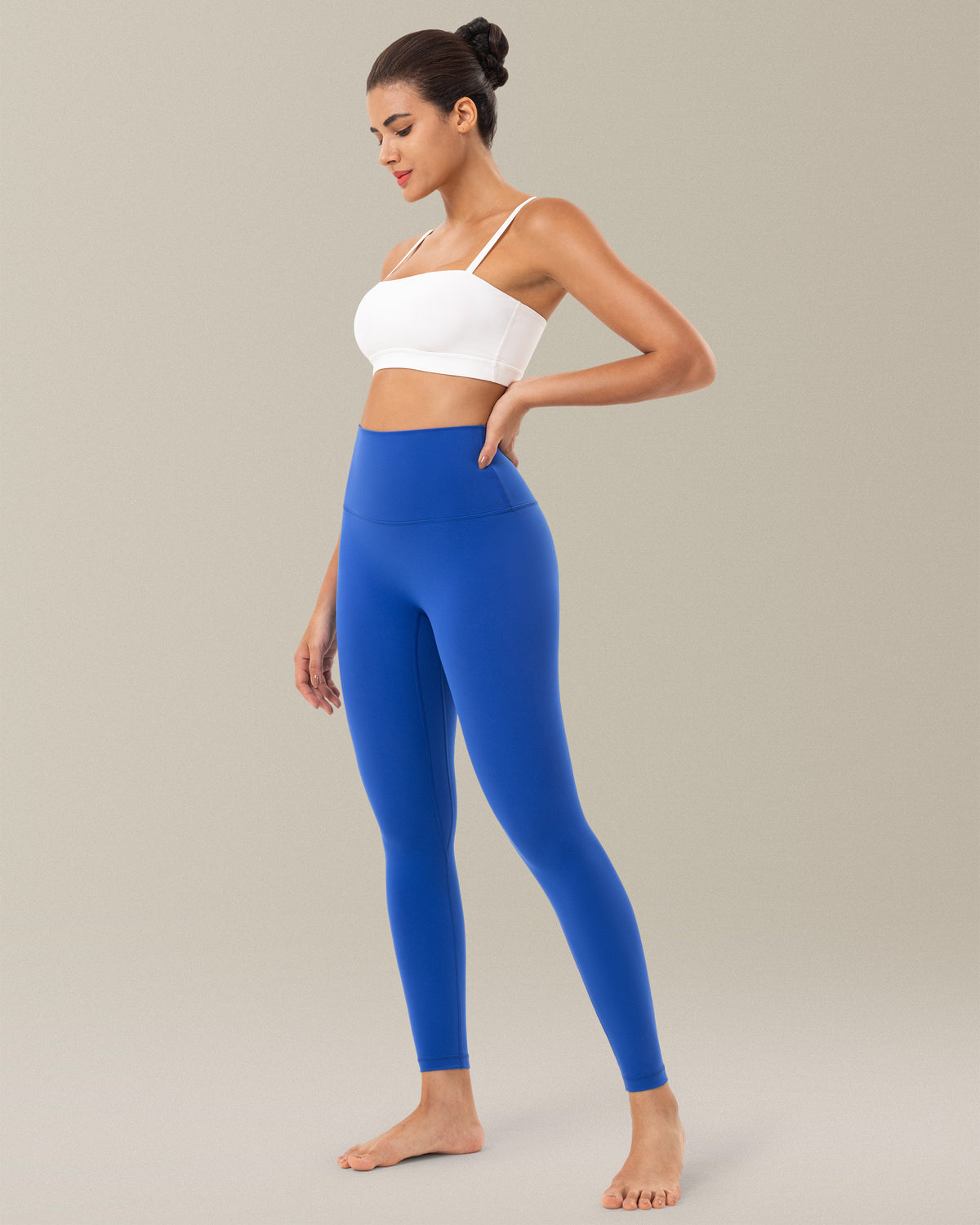 8056-Yunoga 25″ No Front Seam Soft Yoga Pants Royal Blue