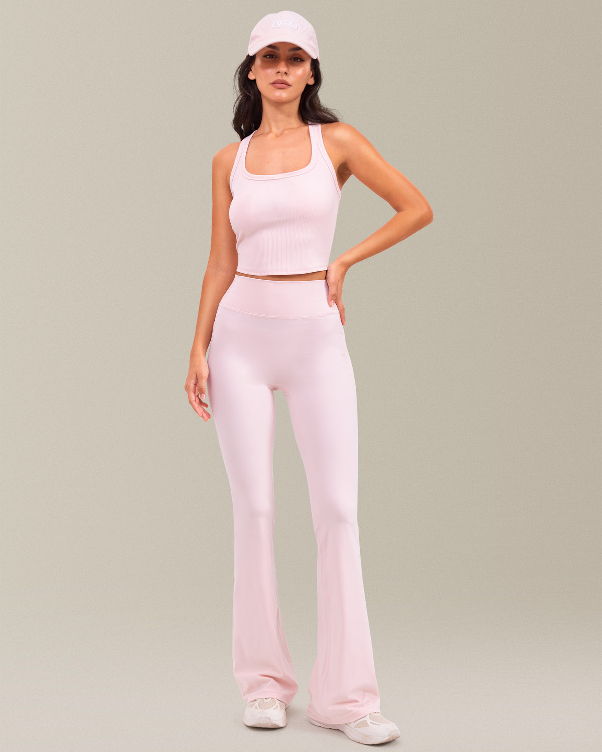8065 - Yunoga Soft Flare Yoga Pants for Women - Pink Sude