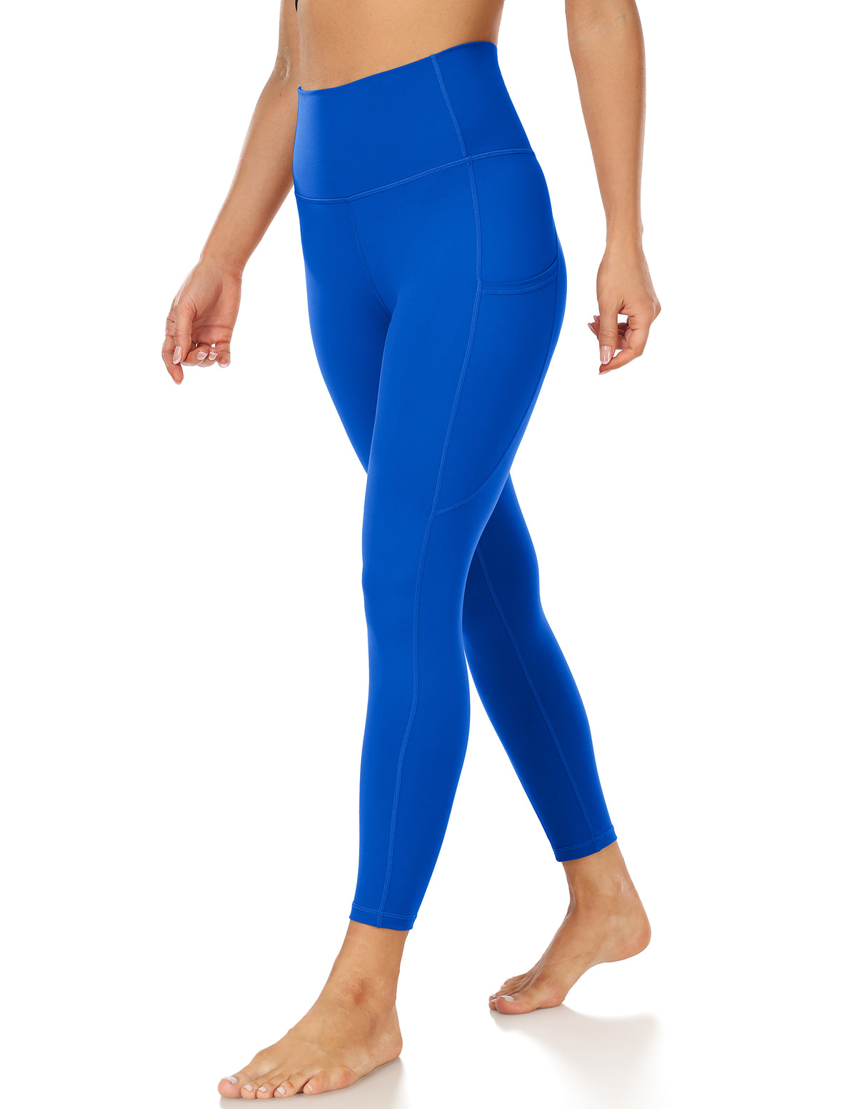8903 - 25" High Waisted Athletic Pants With Pocket - Royal Blue