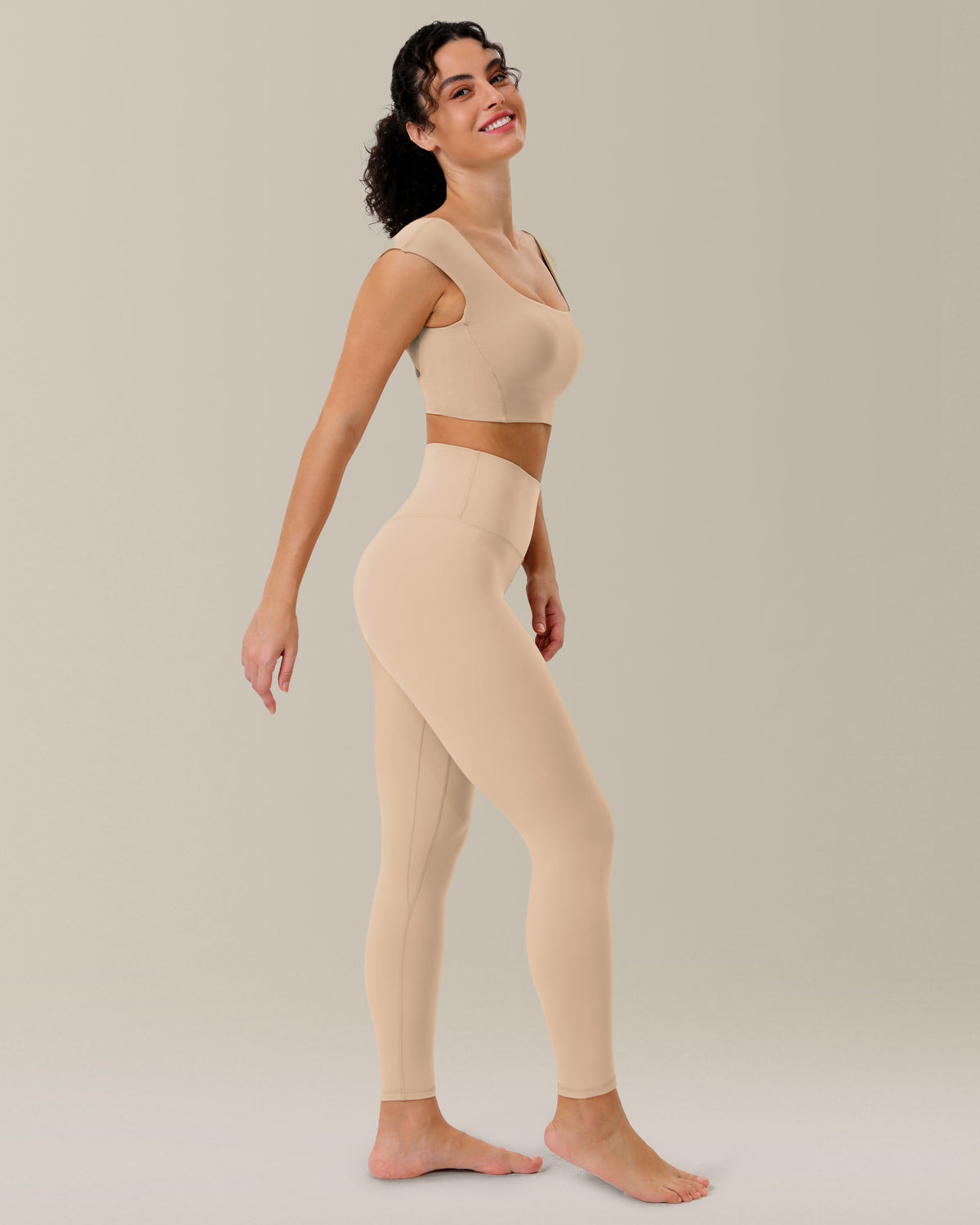 8905 - Yunoga 25" High Waisted Leggings - Sand