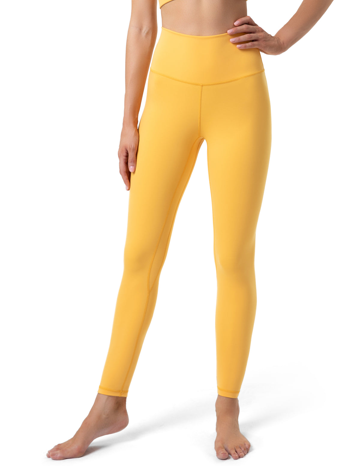 8905 - Yunoga High Waisted Pants Women - Amber Yellow