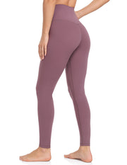 28‘’ High Waisted Compression Workout Pants#color_dusty-red