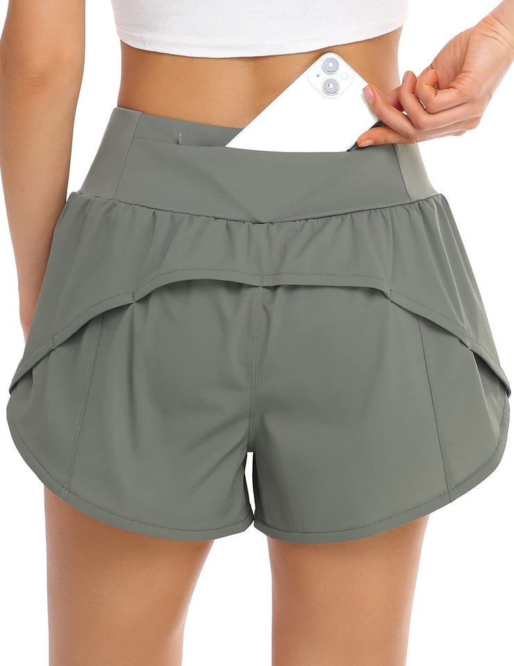 Mesh Liner Running Shorts With Pockets