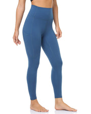 25" High Waisted Athletic Pants With Pocket#color_blue-pansy