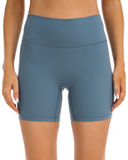 6" No Front Seam Biker Shorts#color_denim-blue