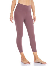 21" High Waisted Capris#color_dusty-red