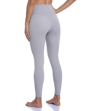 25" High Waisted Leggings#color_#color_ heather-cement-grey