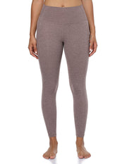 25" High Waisted Athletic Pants With Pocket#color_heather-coffee