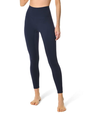 25’’ High Waisted Seamless Workout Leggings - navy blue leggings #color_ Navy / XS