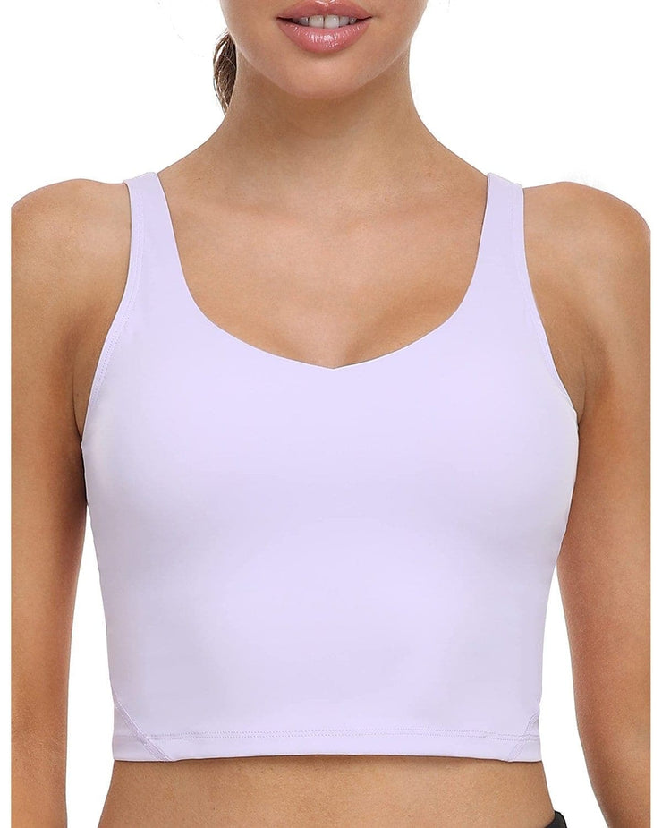 Wirefree Padded Sports Bra Cropped Tank Top