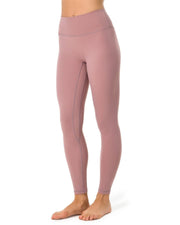 25" No Front Seam High Waist Leggings#color_pink