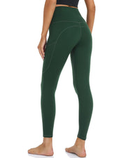 25" High Waisted Athletic Pants With Pocket#color_posy-green