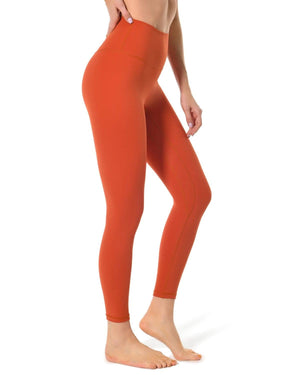 25’’ High Waisted Seamless Workout Leggings - orange leggings #color_