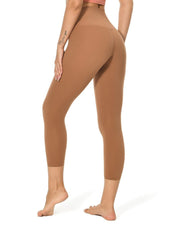 21" High Waisted Capris#color_roasted-brown