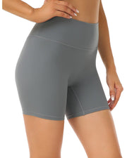 6" No Front Seam Biker Shorts#color_stone-grey