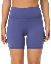 6" No Front Seam Biker Shorts#color_violet-blue