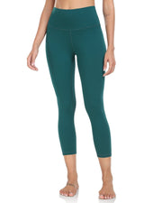 21" High Waisted Capris#color_black-green