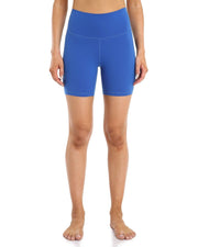 6" High Waisted Athletic Shorts#color_royal-blue