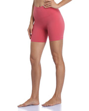 6" High Waisted Athletic Shorts#color_slate-rose