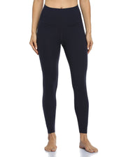 25" High Waisted Athletic Pants With Pocket#color_navy