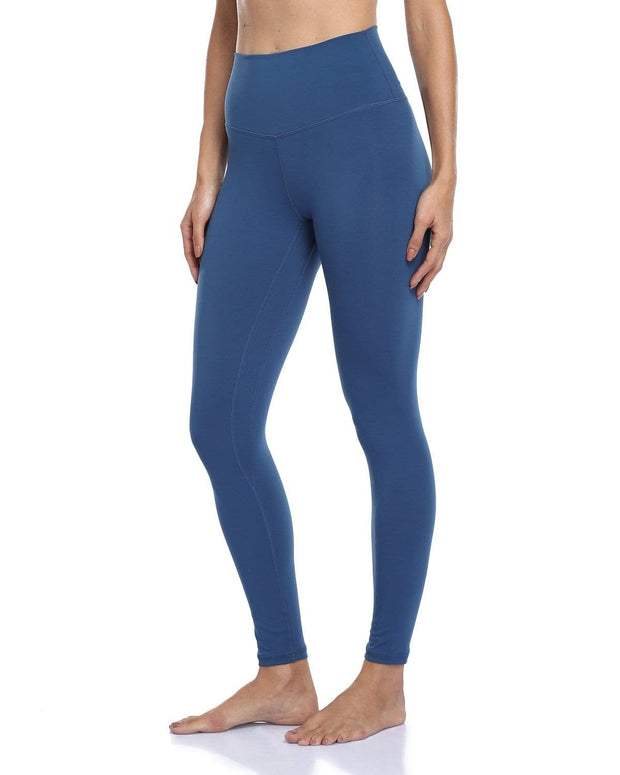 YUNOGA Women's Buttery Soft 21 Inseam Yoga Pants, High Waisted Tummy  Control Workout Running Capri Leggings
