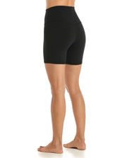 6" High Waisted Athletic Shorts#color_black