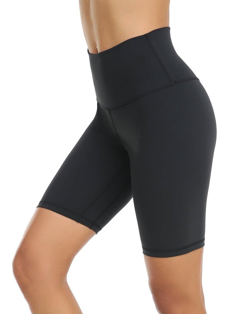 8’’ Athletic Biker Shorts - black high-waisted biker shorts #color_ Black / XS