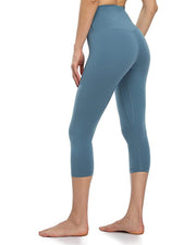 21" High Waisted Capris#color_steel-blue