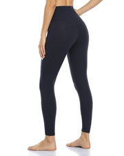 25" High Waisted Athletic Pants With Pocket#color_navy