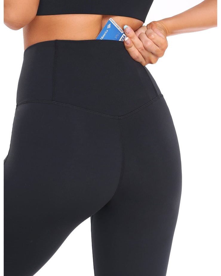 S~3X High Waist Luxe Cotton Leggings w Pockets Tummy Control Yoga Pants –  TheMogan