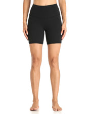 6" High Waisted Athletic Shorts#color_black