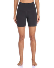 6" High Waisted Athletic Shorts#color_charcoal-grey