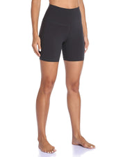 6" High Waisted Athletic Shorts#color_charcoal-grey