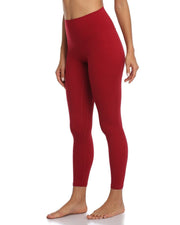 25" High Waisted Leggings#color_rose-red