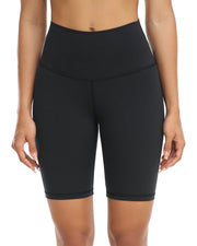 8" Athletic Biker Shorts#color_black